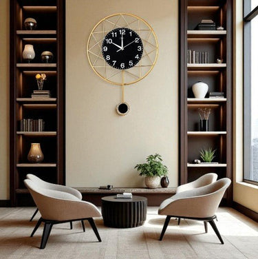 Stella Nova:Modern Pendulum Clock (24 x 24 Inches Dia)